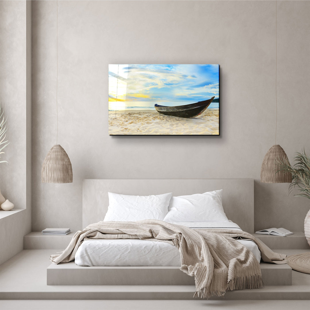 ・"SeaSide"・Glass Wall Art | Artdesigna Glass Printing Wall Arts.