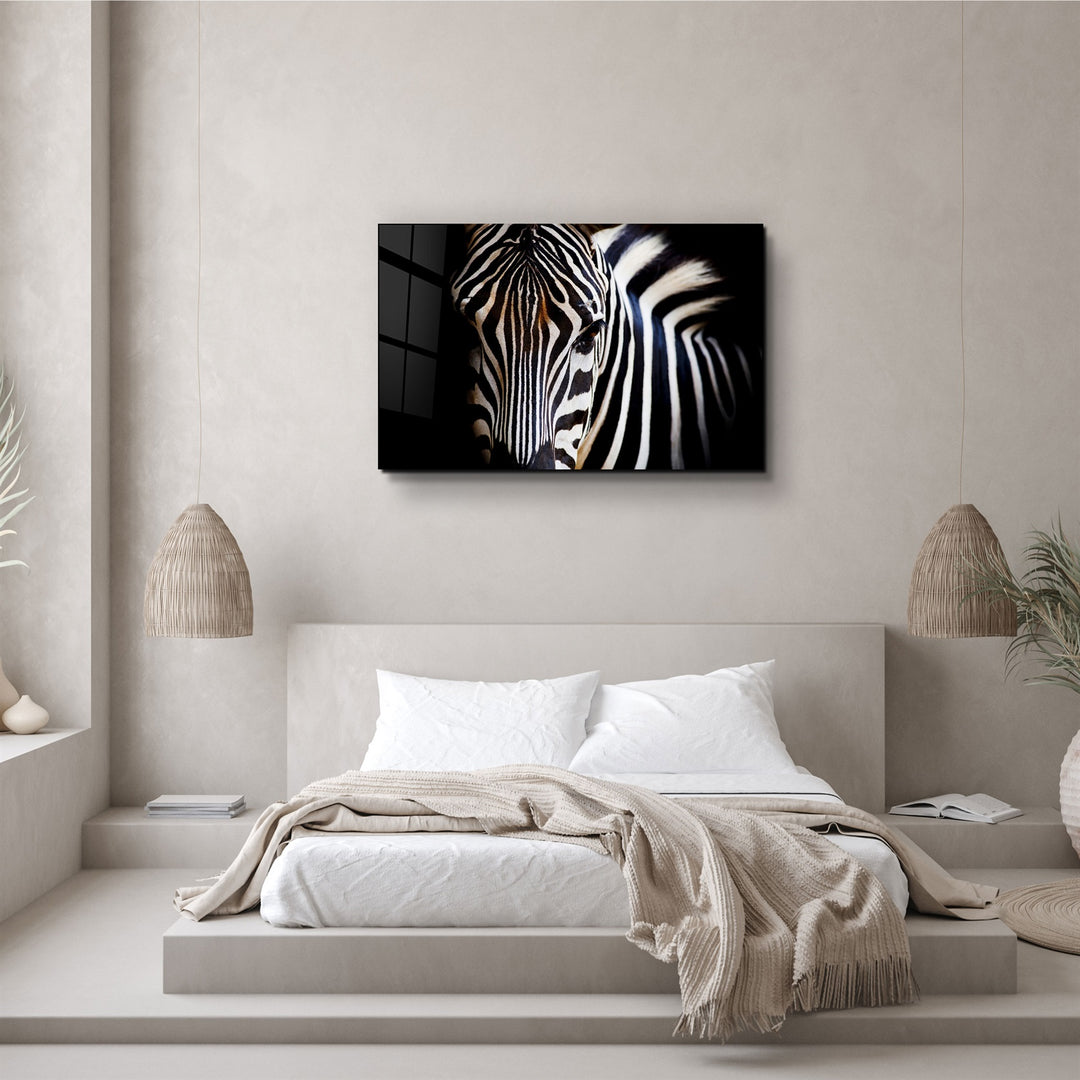 ・"Zebra"・Glass Wall Art | Artdesigna Glass Printing Wall Arts.