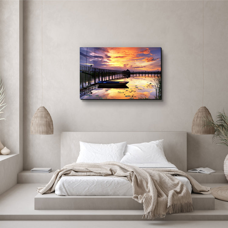 ・"Sunset 2"・Glass Wall Art | Artdesigna Glass Printing Wall Arts.