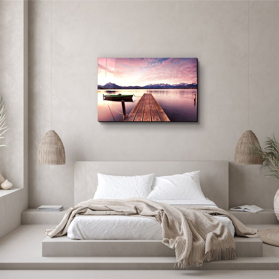 ・"Sunset on the Beach"・Glass Wall Art | Artdesigna Glass Printing Wall Arts.