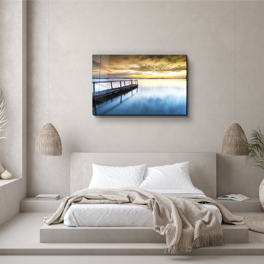 ・"Sunset on the Beach"・Glass Wall Art | Artdesigna Glass Printing Wall Arts.