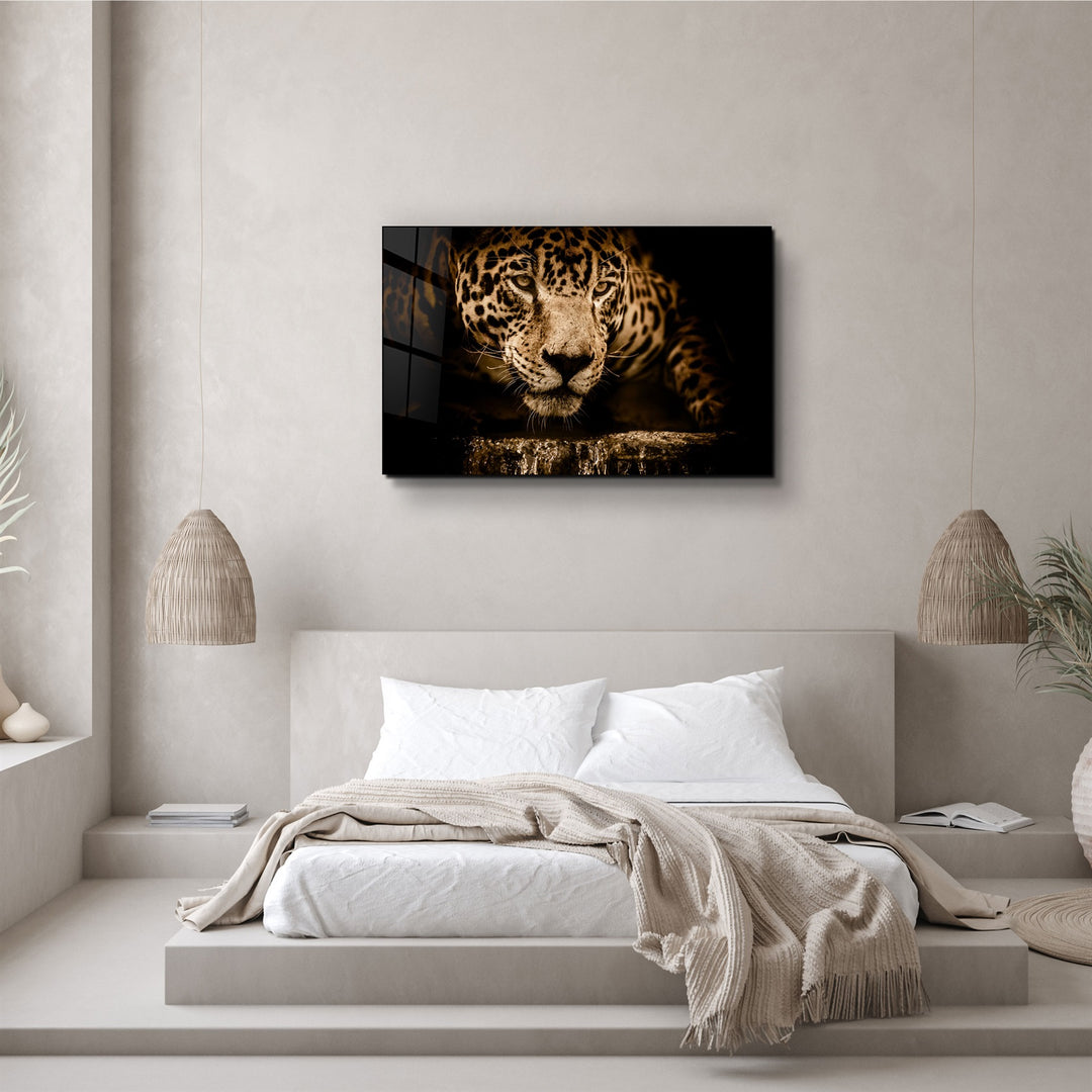 ・"Leopard"・Glass Wall Art | Artdesigna Glass Printing Wall Arts.