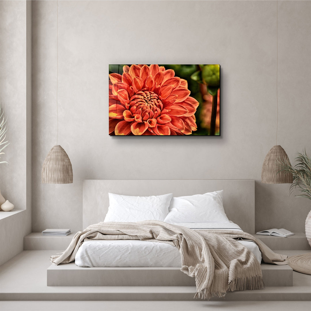 ・"Orange Gerbera"・Glass Wall Art | Artdesigna Glass Printing Wall Arts.