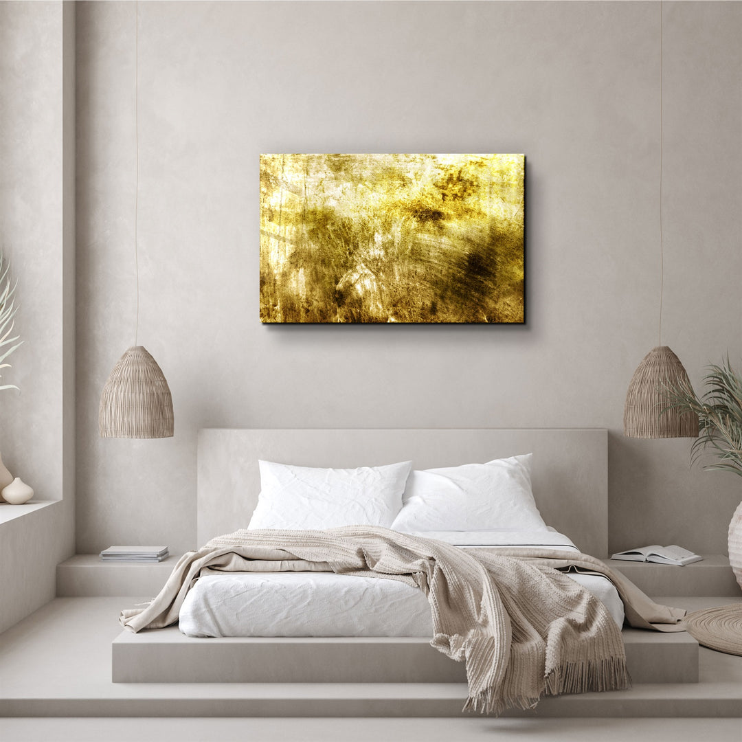 ・"Yellow Abstract Pattern"・Glass Wall Art | Artdesigna Glass Printing Wall Arts.