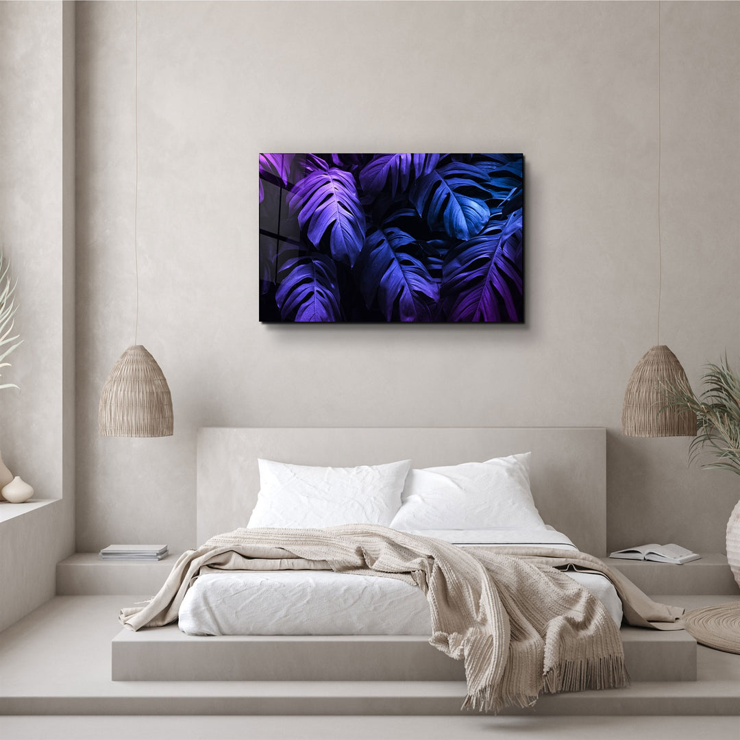 ・"Tropical Leaf"・Glass Wall Art | Artdesigna Glass Printing Wall Arts.