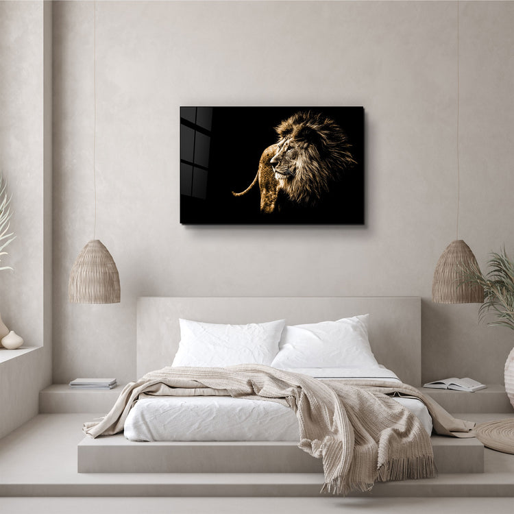 ・"Lion"・Glass Wall Art | Artdesigna Glass Printing Wall Arts.