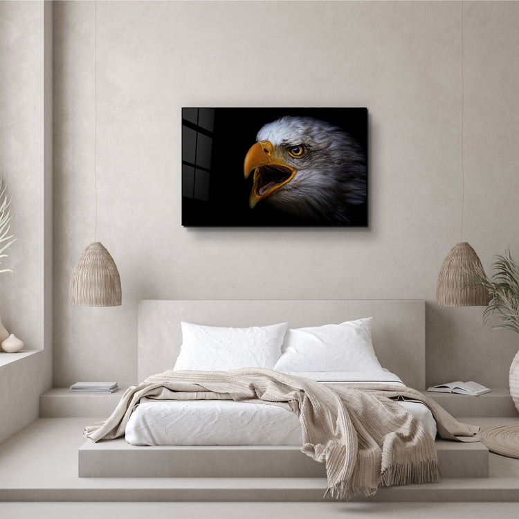 ・"Eagle Scream"・Glass Wall Art | Artdesigna Glass Printing Wall Arts.