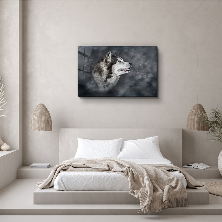 ・"Wolf 2"・Glass Wall Art | Artdesigna Glass Printing Wall Arts.