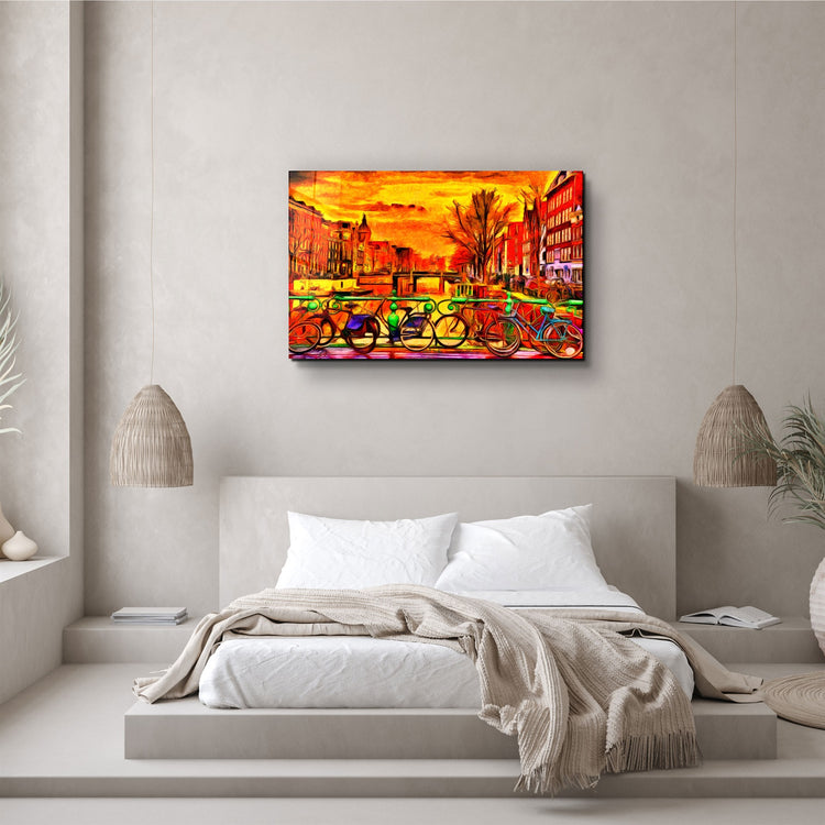 ・"Amsterdam Abstract"・Glass Wall Art | Artdesigna Glass Printing Wall Arts.