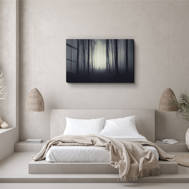 ・"Foggy Path"・Glass Wall Art | Artdesigna Glass Printing Wall Arts.