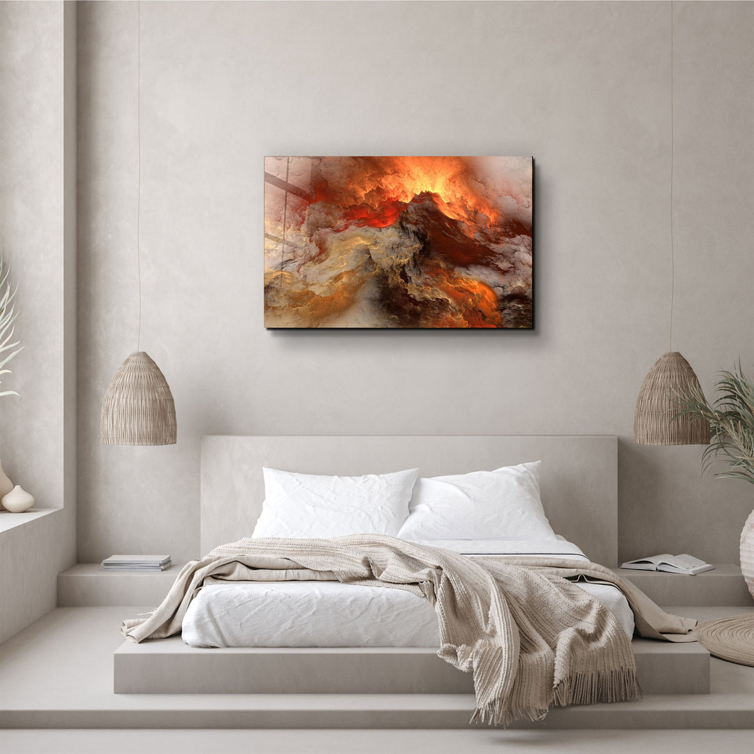 ・"Lava"・Glass Wall Art | Artdesigna Glass Printing Wall Arts.