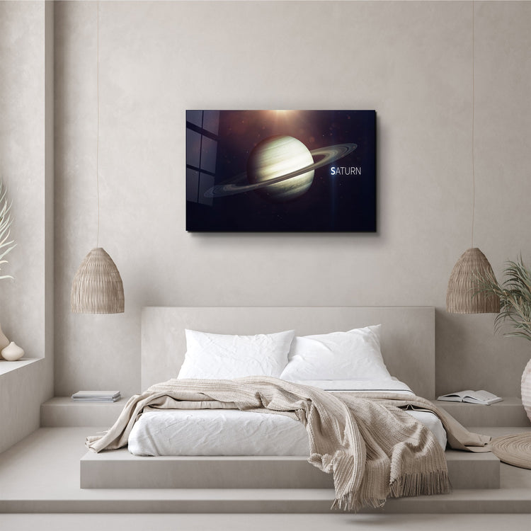 ・"Saturn"・Glass Wall Art | Artdesigna Glass Printing Wall Arts.