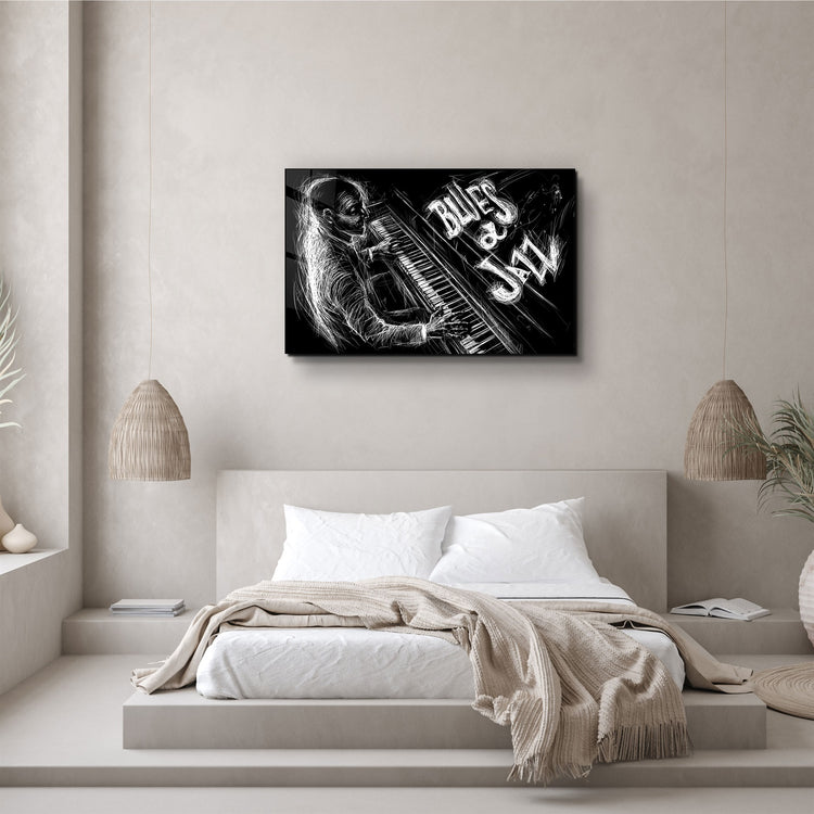 ・"Only Jazz"・Glass Wall Art | Artdesigna Glass Printing Wall Arts.