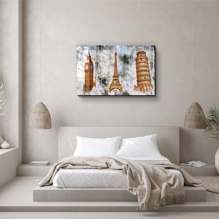 ・"Towers Trio"・Glass Wall Art | Artdesigna Glass Printing Wall Arts.