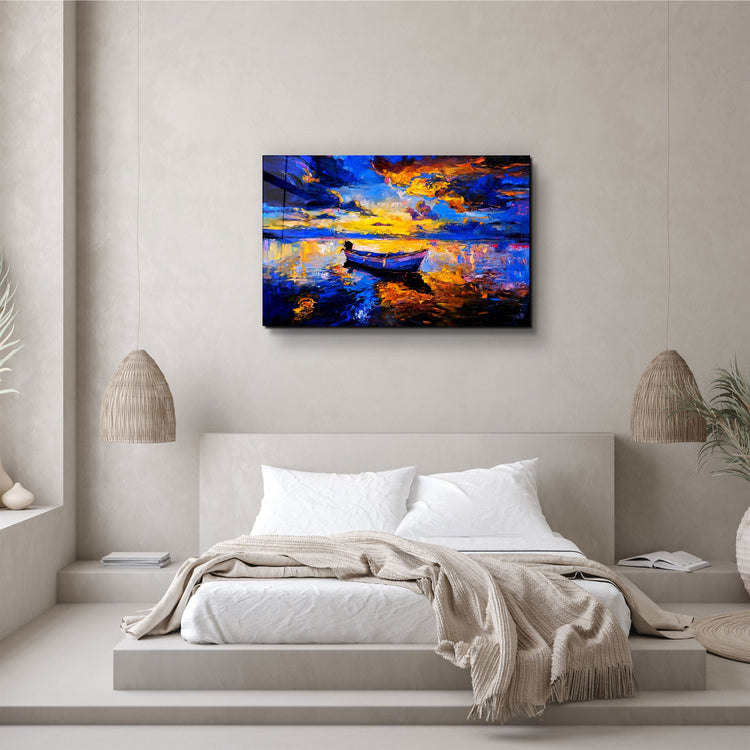 ・"The Boat Painting 2"・Glass Wall Art | Artdesigna Glass Printing Wall Arts.