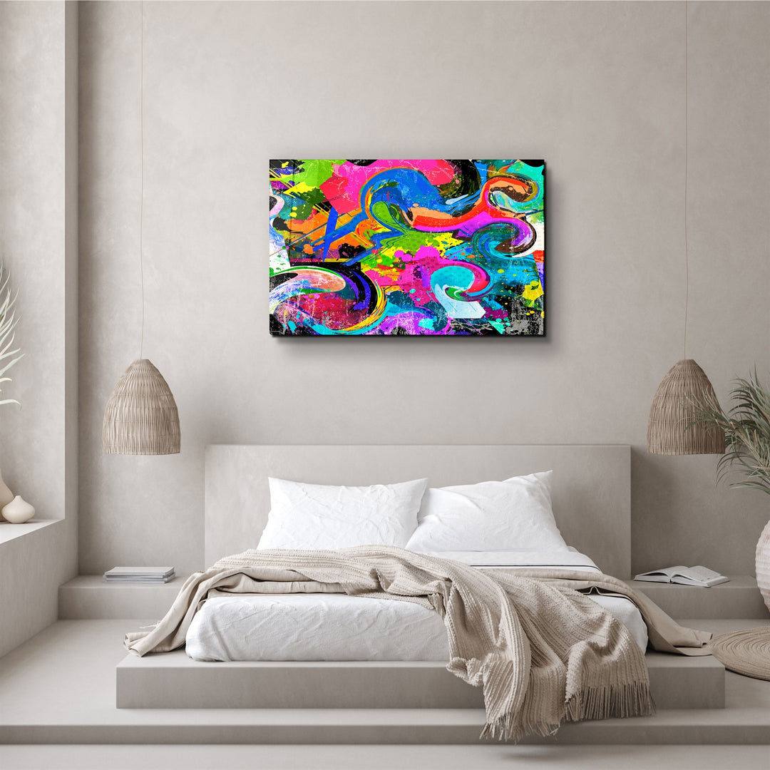 ・"Color Mix"・Glass Wall Art | Artdesigna Glass Printing Wall Arts.