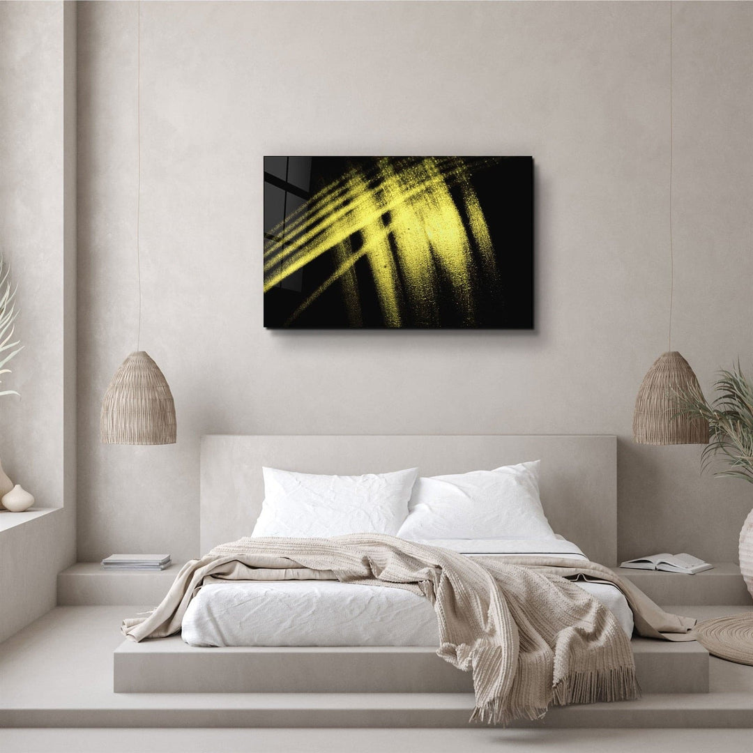 ・"Yellow Pattern"・Glass Wall Art | Artdesigna Glass Printing Wall Arts.