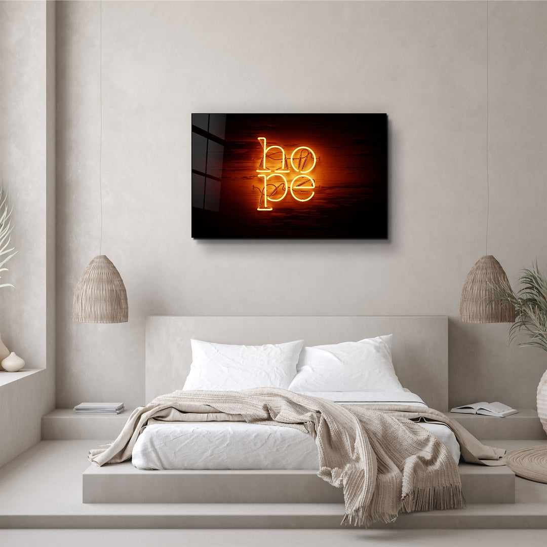 ・"Hope"・Glass Wall Art | Artdesigna Glass Printing Wall Arts.