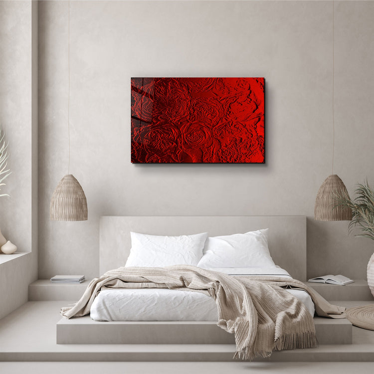 ・"Rose Pattern"・Glass Wall Art | Artdesigna Glass Printing Wall Arts.