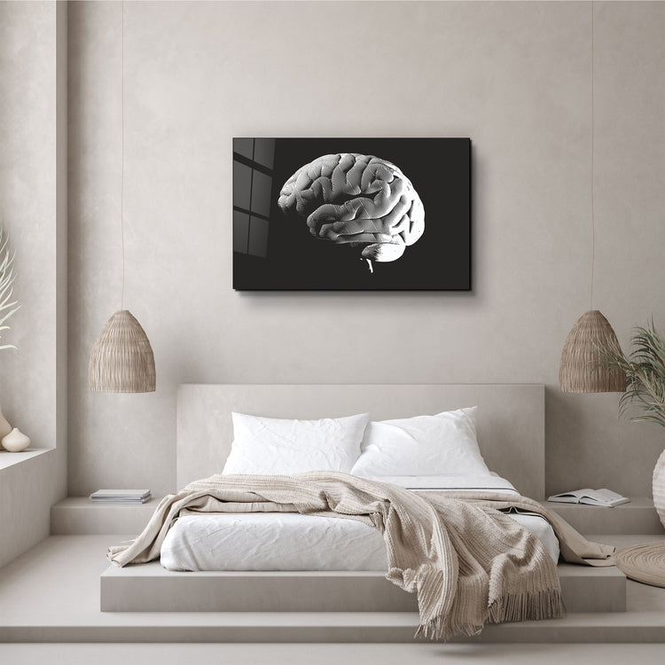 ・"Brain Lines"・Glass Wall Art | Artdesigna Glass Printing Wall Arts.