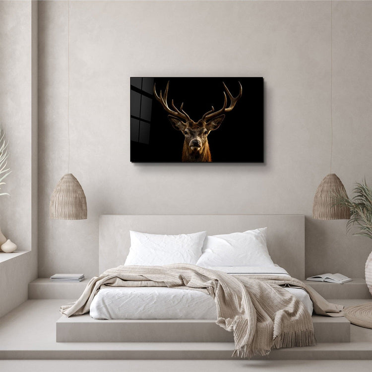 ・"TheDeer"・Glass Wall Art | Artdesigna Glass Printing Wall Arts.