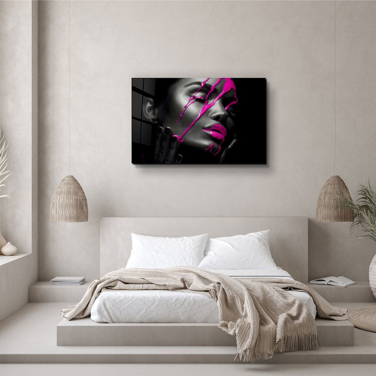 ・"Pink Cream"・Glass Wall Art | Artdesigna Glass Printing Wall Arts.