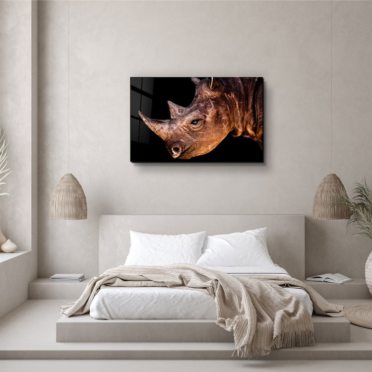 ・"Rhino V3"・Glass Wall Art | Artdesigna Glass Printing Wall Arts.