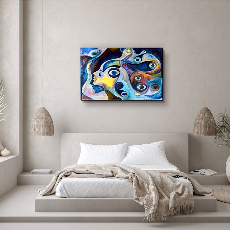 ・"Eyes Abstract"・Glass Wall Art | Artdesigna Glass Printing Wall Arts.