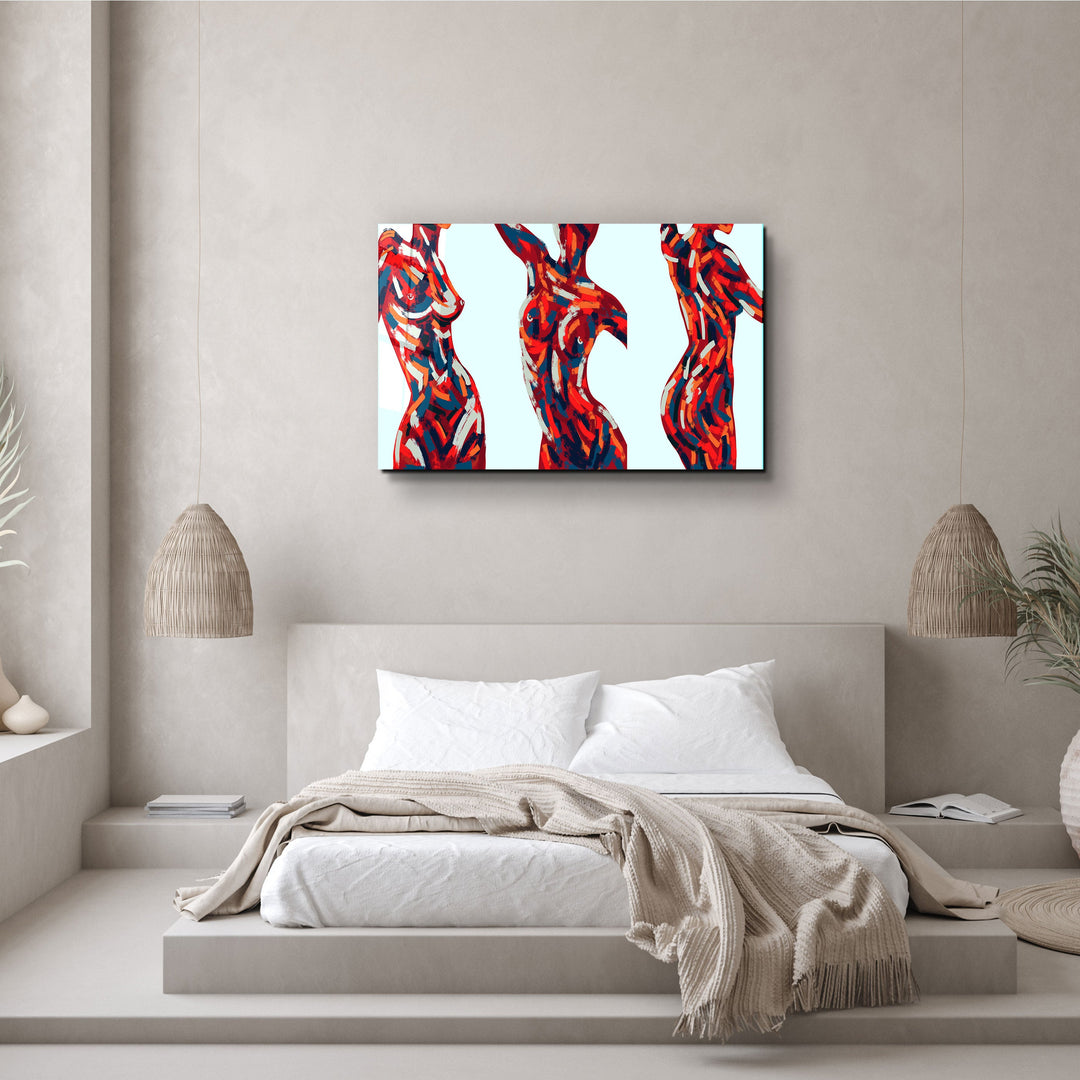 ・"Abstract Bodies"・Designer's Collection Glass Wall Art