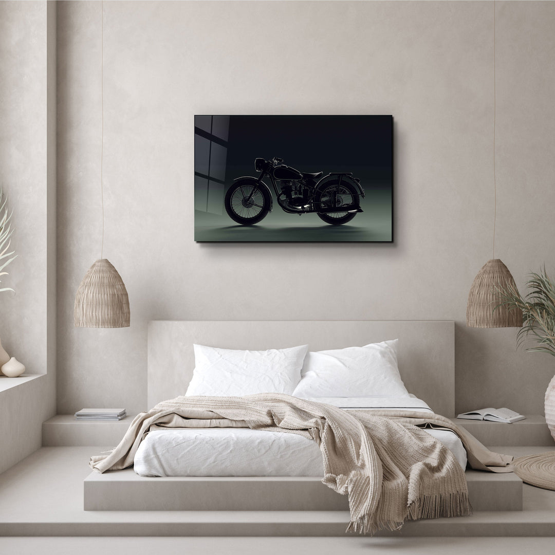 ・"Old Biker"・Designer's Collection Glass Wall Art