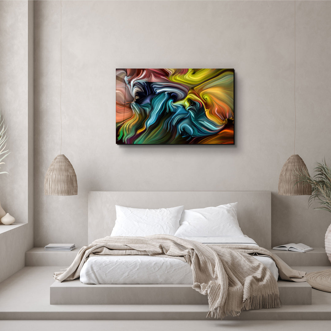 ・"Abstract Strokes"・Glass Wall Art