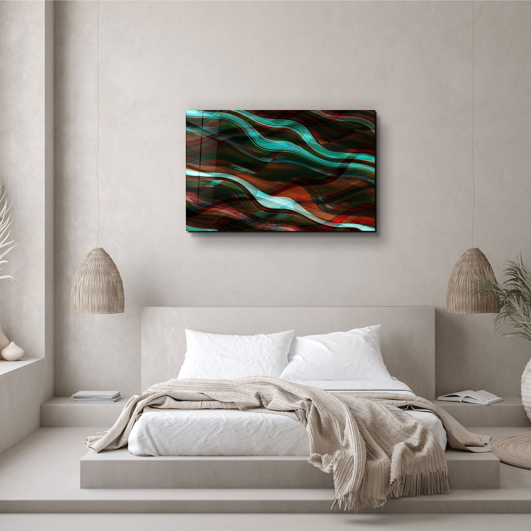 ・"Abstract Lines"・Glass Wall Art