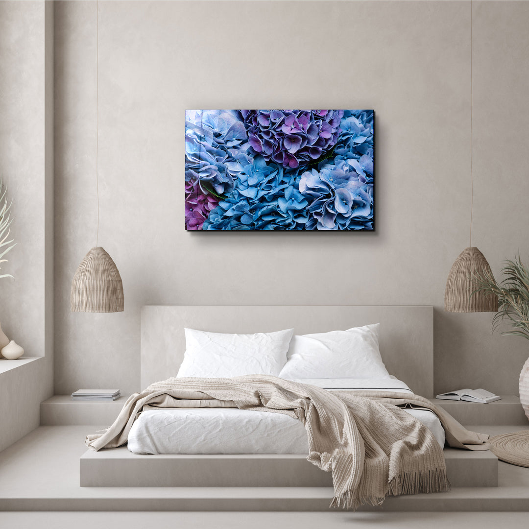 ・"hydrangea"・Glass Wall Art