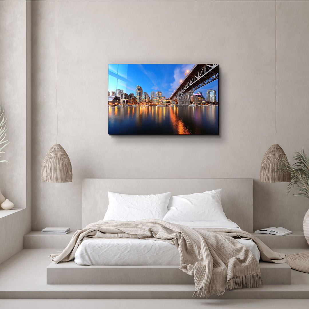 ・"Vancouver - Canada Skyline"・Glass Wall Art