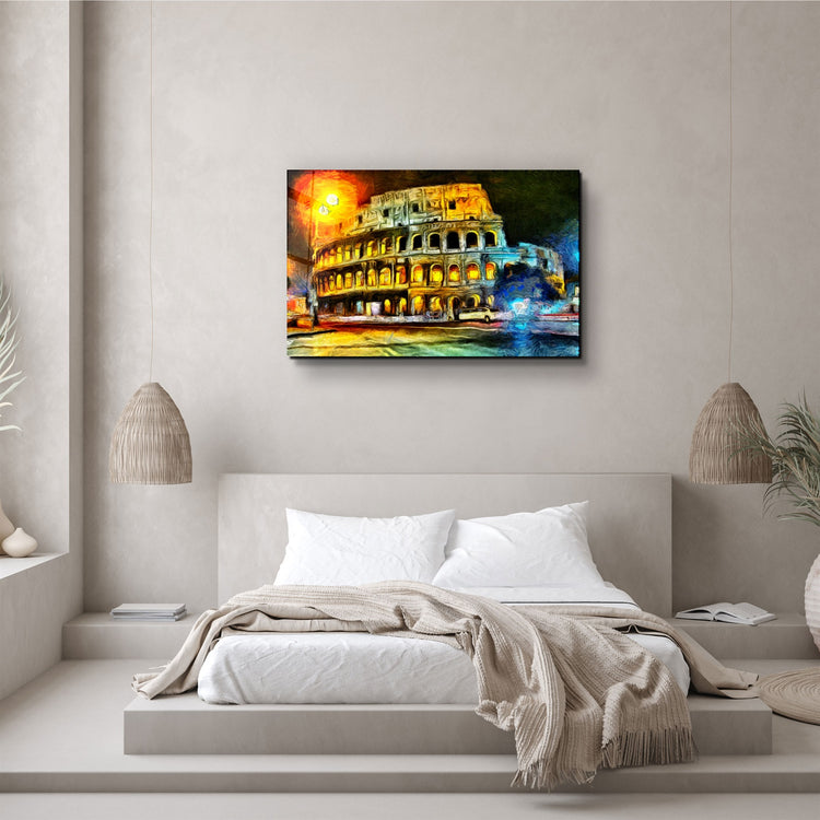 ・"Rome Colosseum"・Glass Wall Art | Artdesigna Glass Printing Wall Arts.