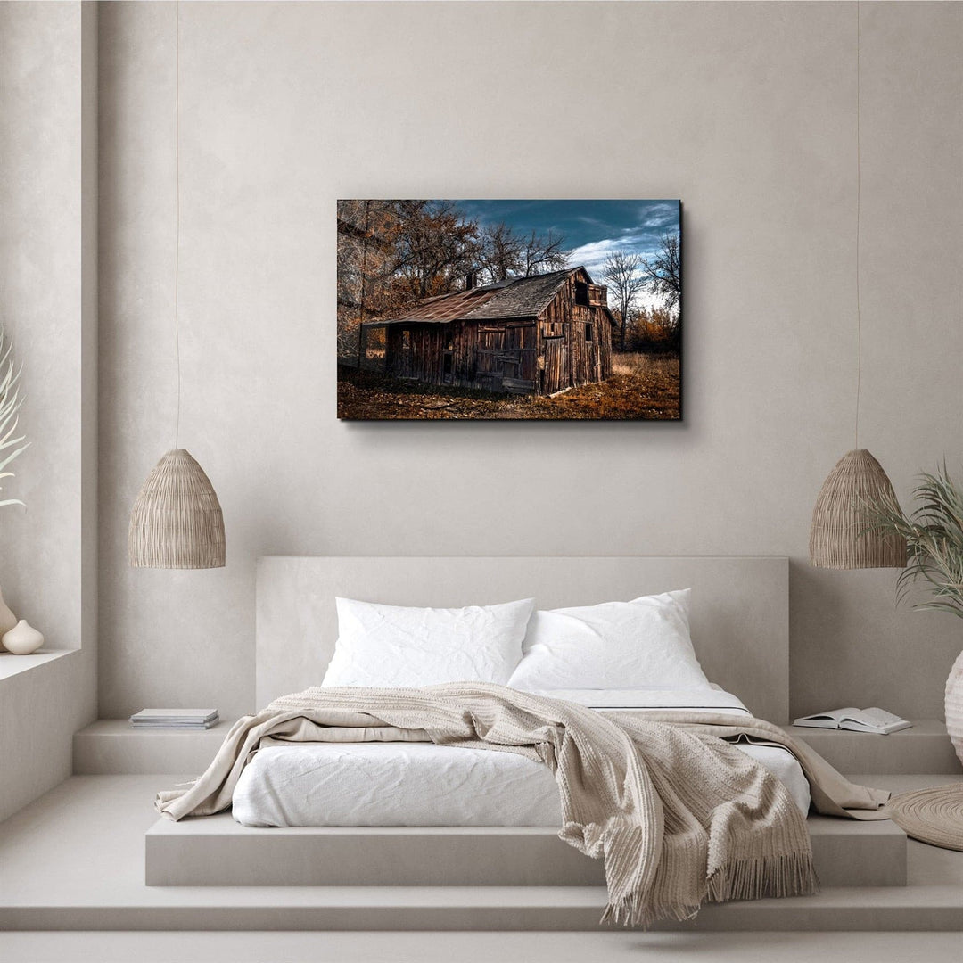 ・"Wooden Old House"・Glass Wall Art | Artdesigna Glass Printing Wall Arts.