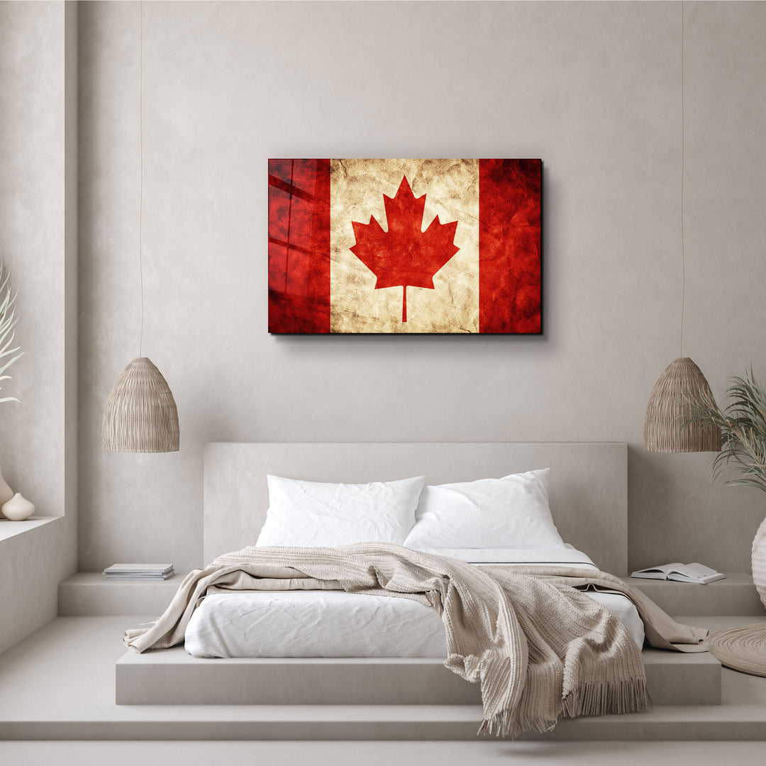 ・"Flag Of Canada V2"・Glass Wall Art | Artdesigna Glass Printing Wall Arts.