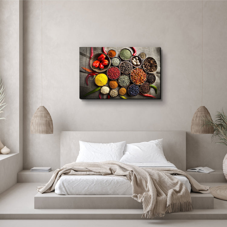 ・"Colorful Spices"・Glass Wall Art | Artdesigna Glass Printing Wall Arts.