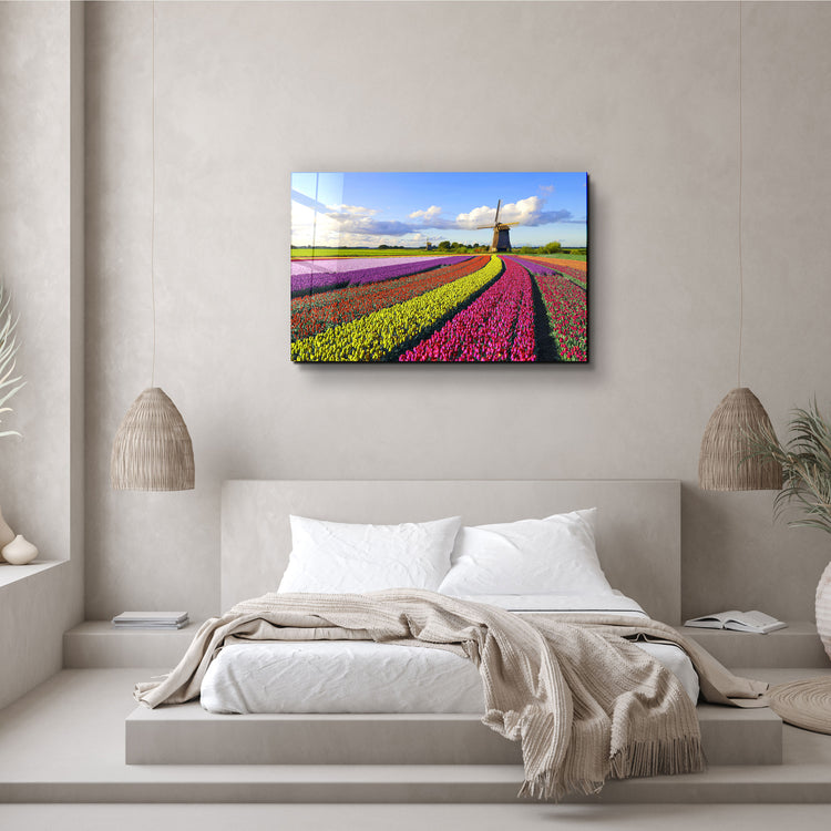 ・"Tulips Of Amsterdam"・Glass Wall Art | Artdesigna Glass Printing Wall Arts.