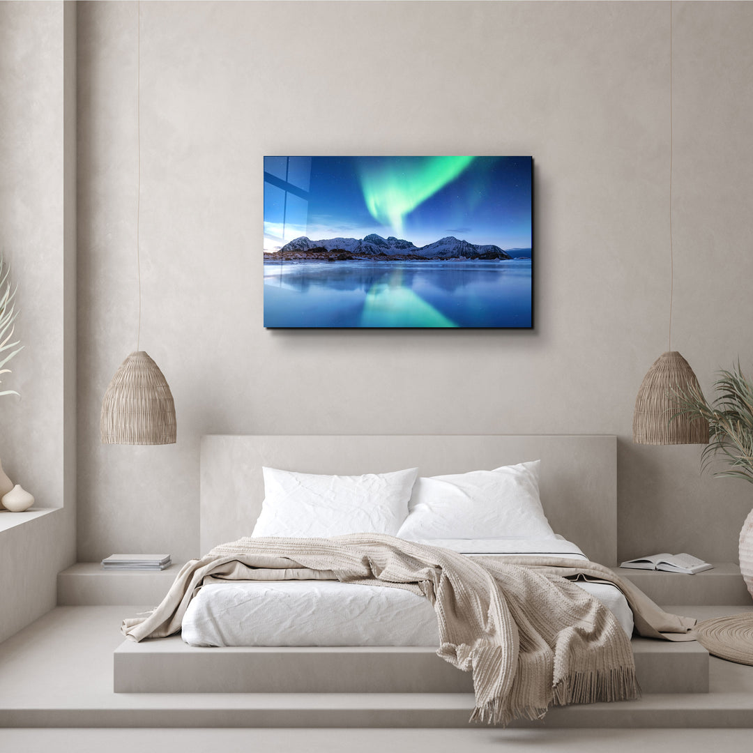 ・"Reflection Of The Northern Lights"・Glass Wall Art | Artdesigna Glass Printing Wall Arts.