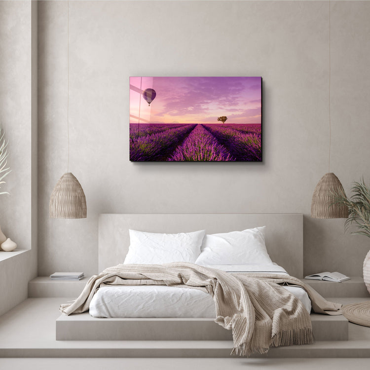 ・"Purple Sky"・Glass Wall Art | Artdesigna Glass Printing Wall Arts.