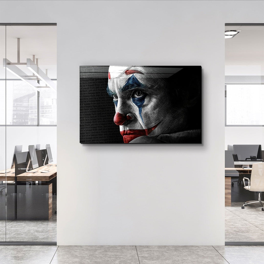 ・"Joker Face"・Glass Wall Art | Artdesigna Glass Printing Wall Arts.