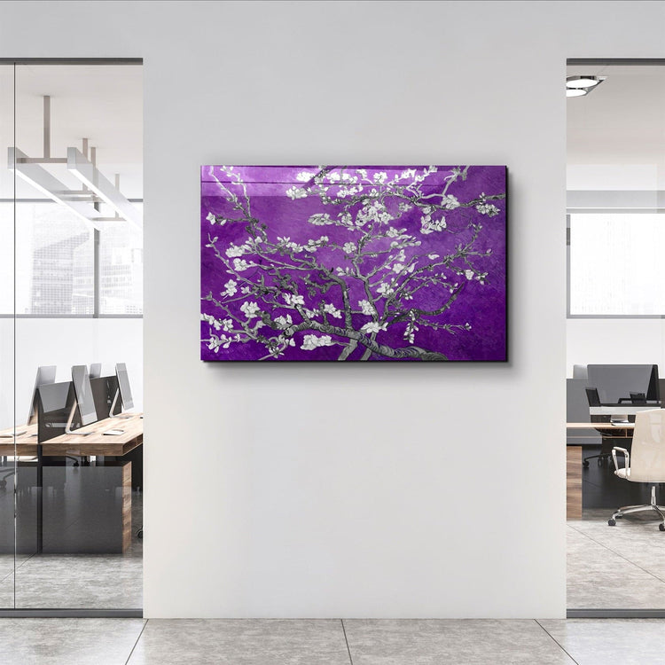 ・"Abstract Flowers V4"・Glass Wall Art | Artdesigna Glass Printing Wall Arts.