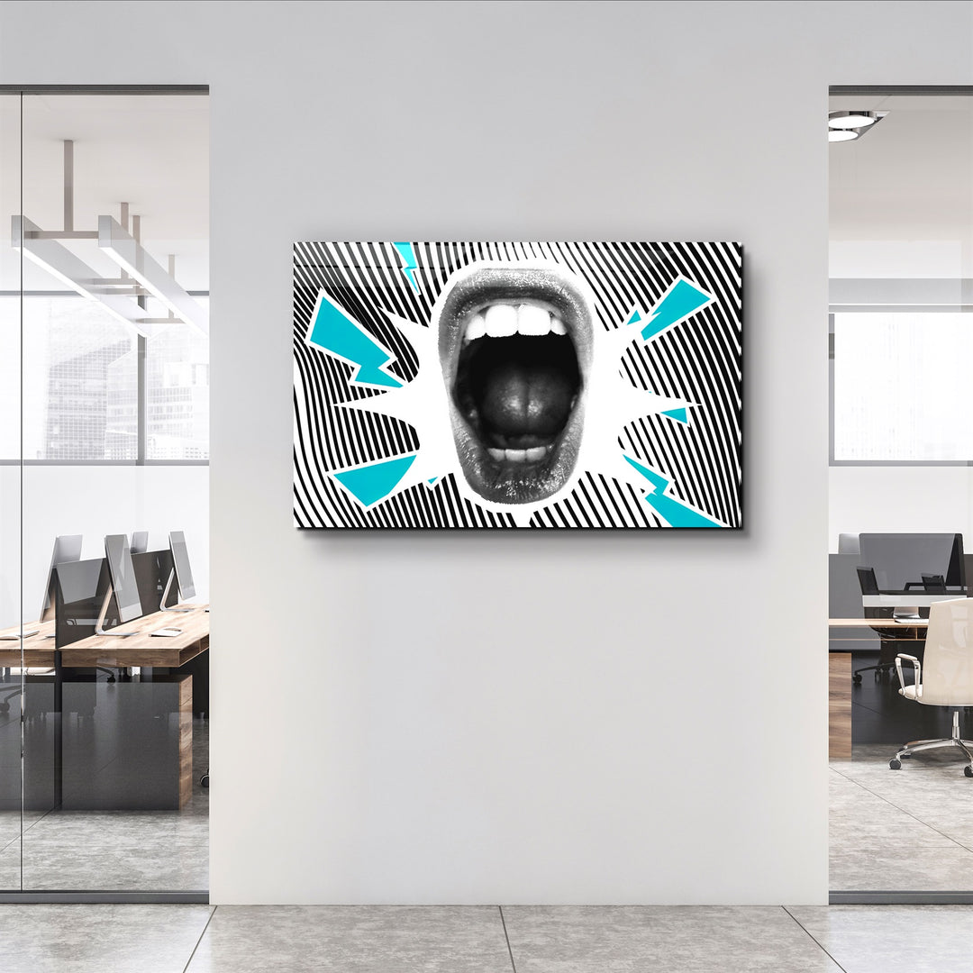 ・"Abstract Scream"・Glass Wall Art | Artdesigna Glass Printing Wall Arts.