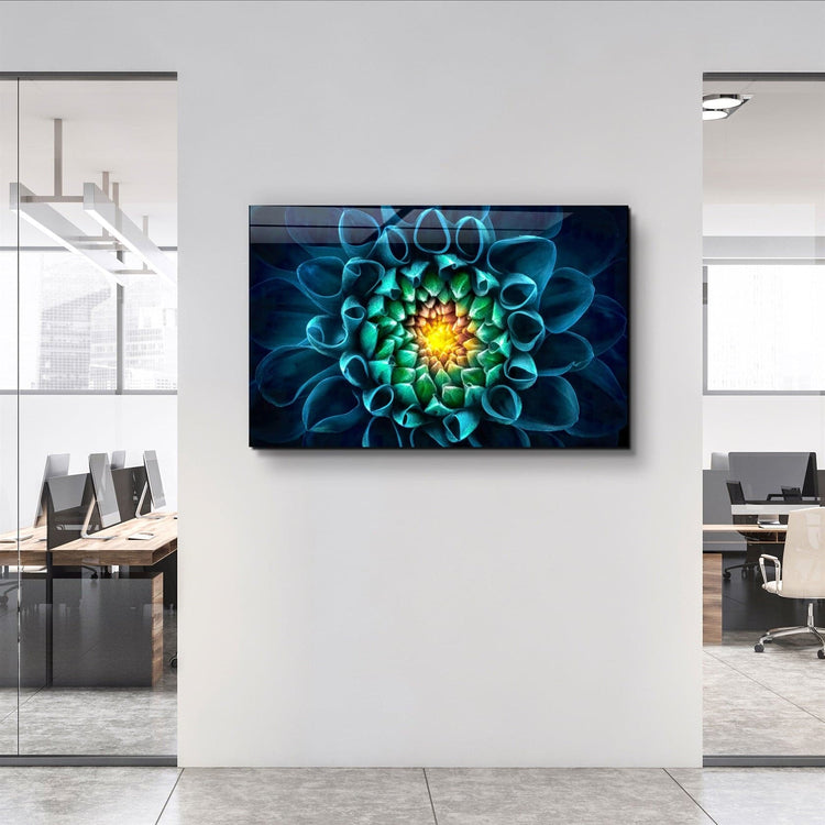 ・"Sun Inside the Flower"・Glass Wall Art | Artdesigna Glass Printing Wall Arts.