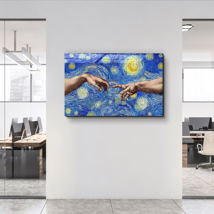 ・"Abstract Van Gogh"・Glass Wall Art | Artdesigna Glass Printing Wall Arts.