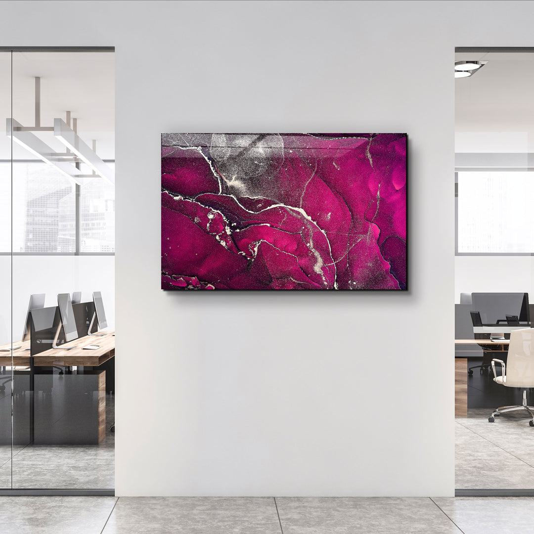 ・"Purple Wave Pattern V2"・Glass Wall Art | Artdesigna Glass Printing Wall Arts.