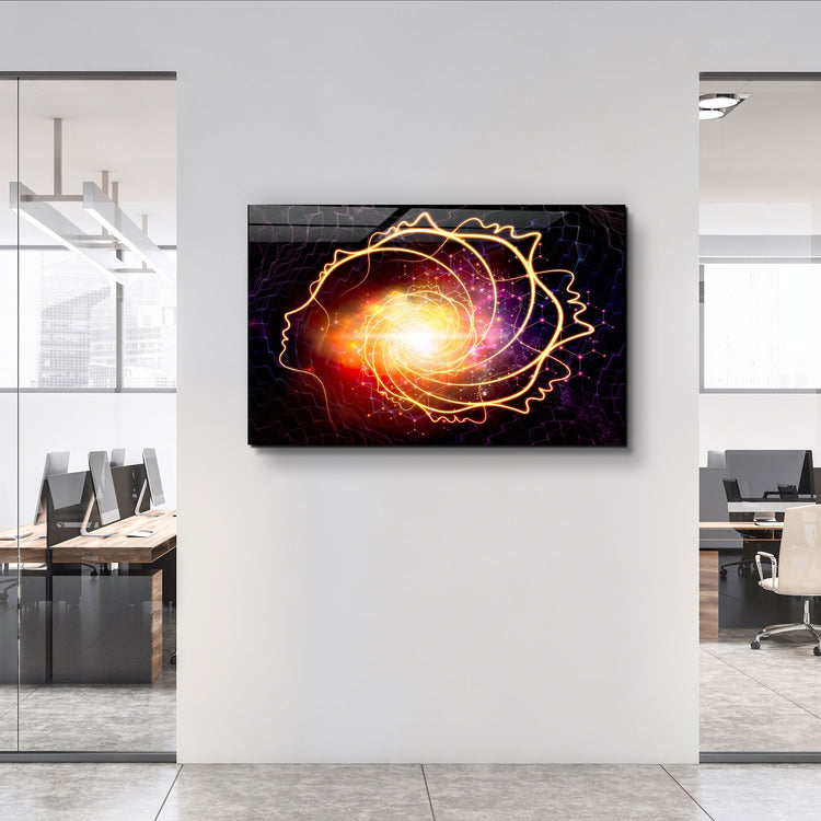 ・"Abstract Space Portrait"・Glass Wall Art | Artdesigna Glass Printing Wall Arts.