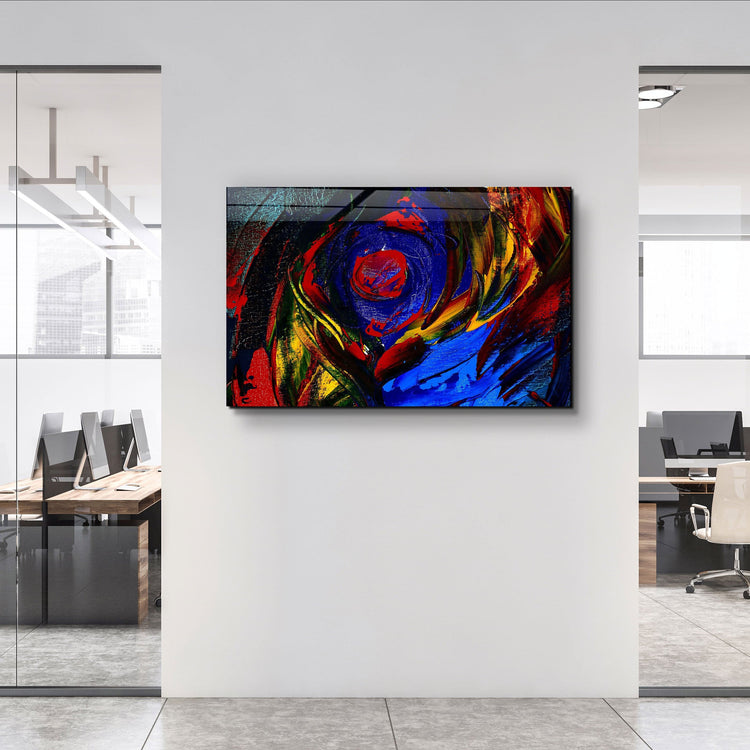 ・"Abstract Colorful Shapes"・Glass Wall Art | Artdesigna Glass Printing Wall Arts.