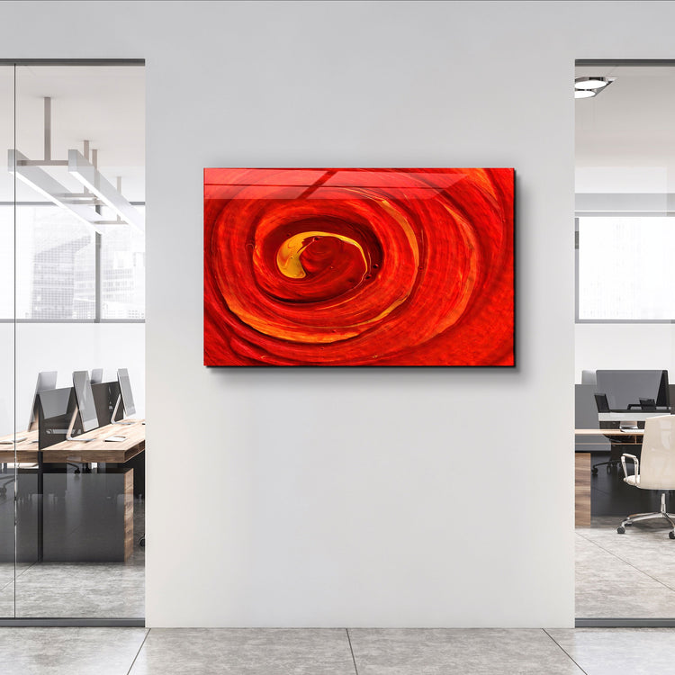 ・"Red Gradient"・Glass Wall Art | Artdesigna Glass Printing Wall Arts.